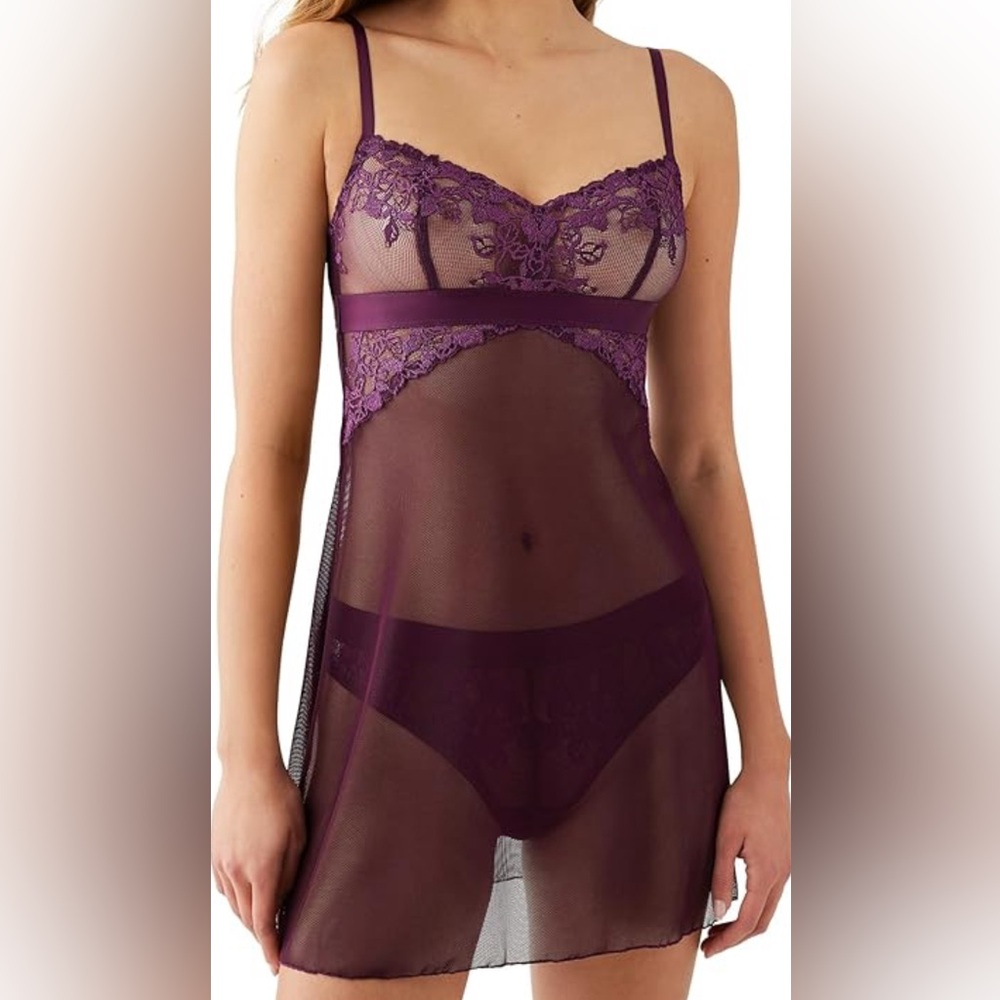 NWT b.tempt'd Women's Opening Act Chemise only  in Potent Purple